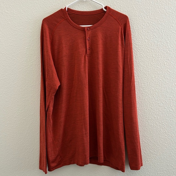 Lululemon Metal Vent Tech Long Sleeve Henley Size XXl - Picture 1 of 7